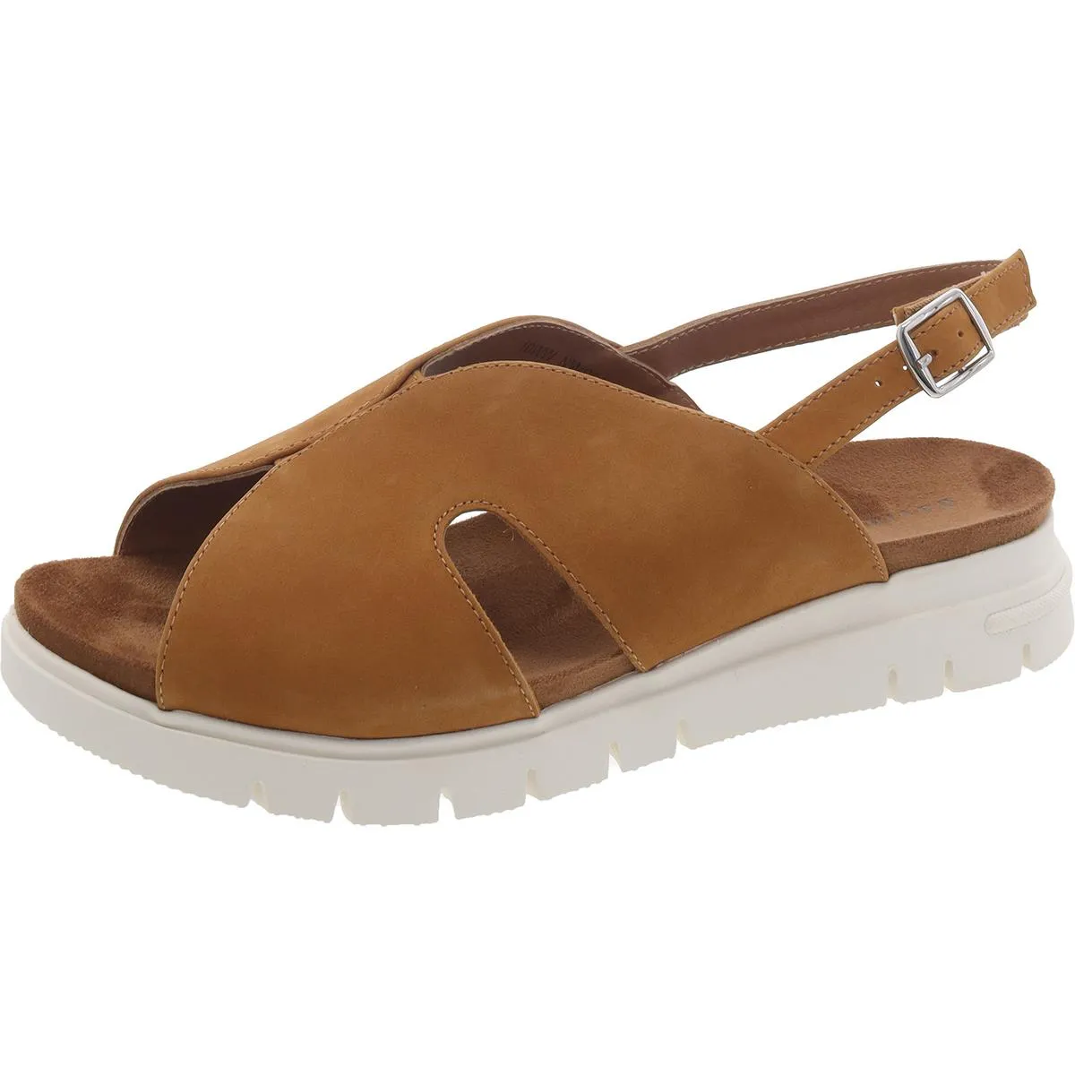 Madona Womens Leather Ankle Strap Slingback Sandals