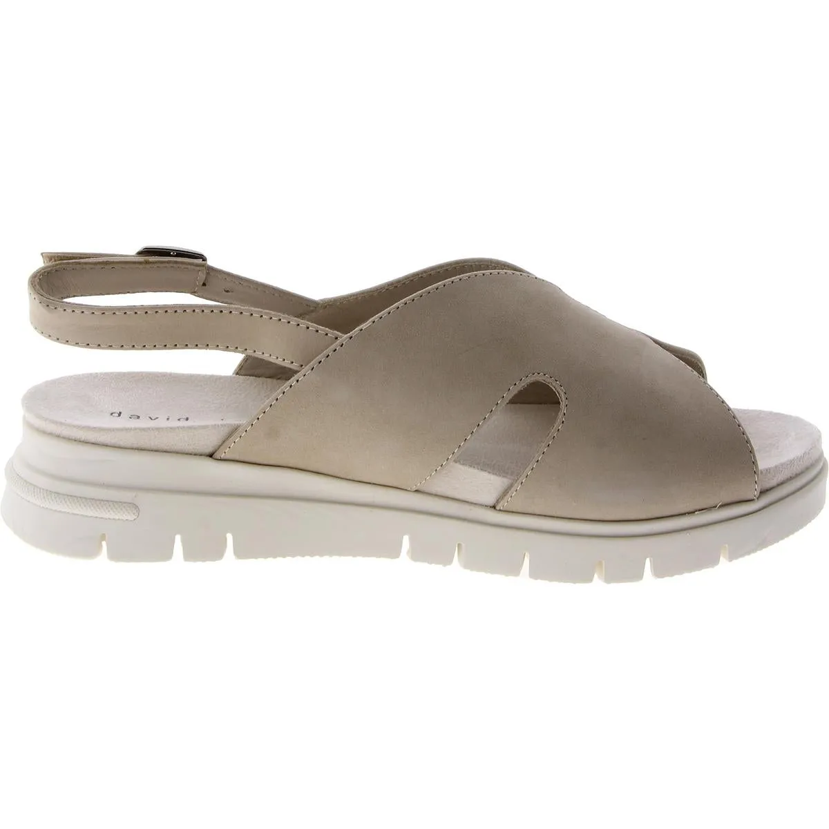 Madona Womens Leather Ankle Strap Slingback Sandals