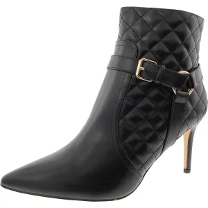 Magdalena Womens Faux Leather Quilted Booties