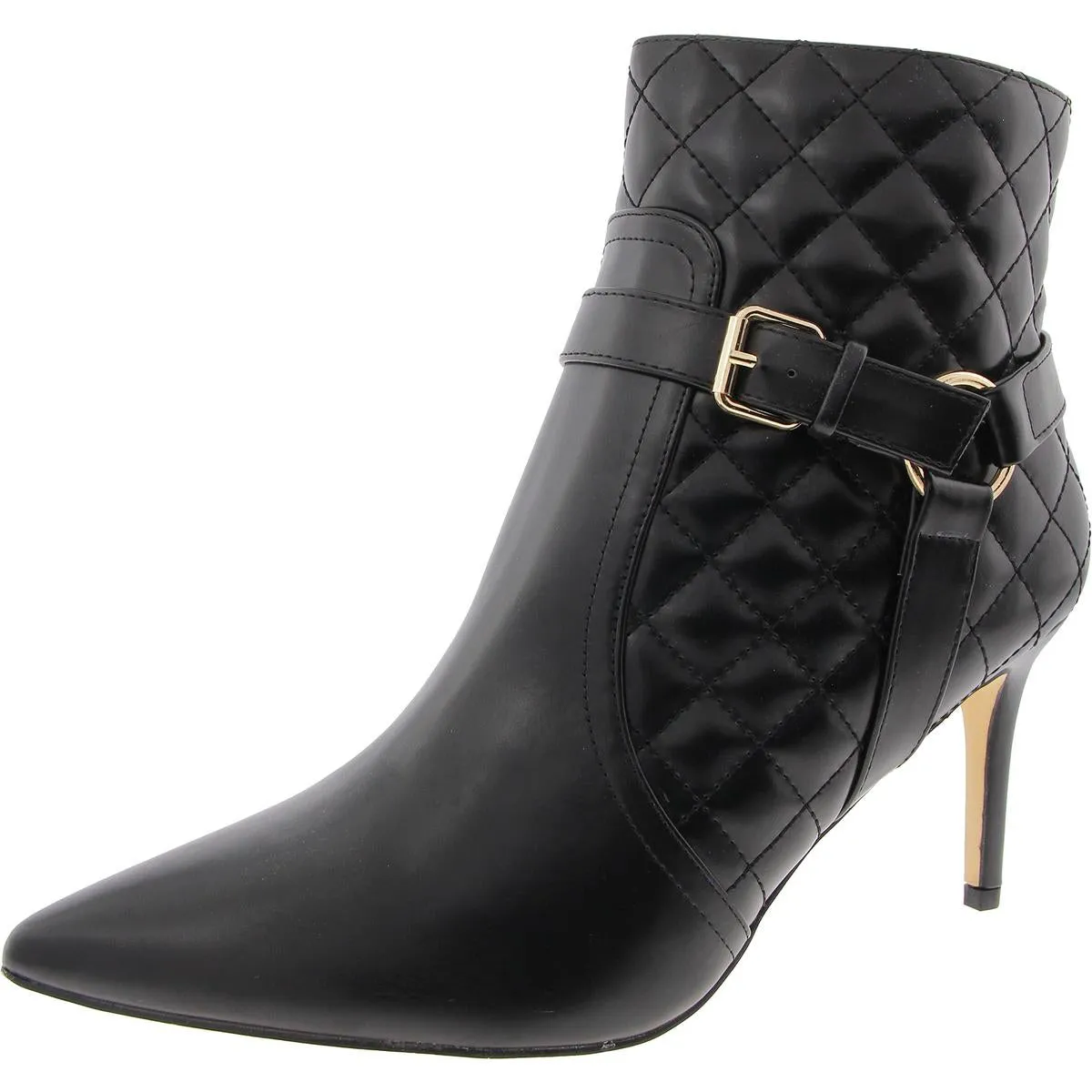Magdalena Womens Faux Leather Quilted Booties
