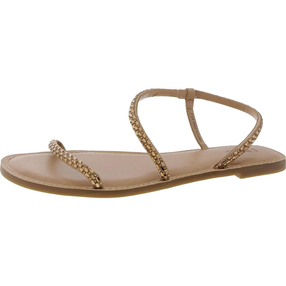 Mahlah Womens Embellished Flat Slingback Sandals