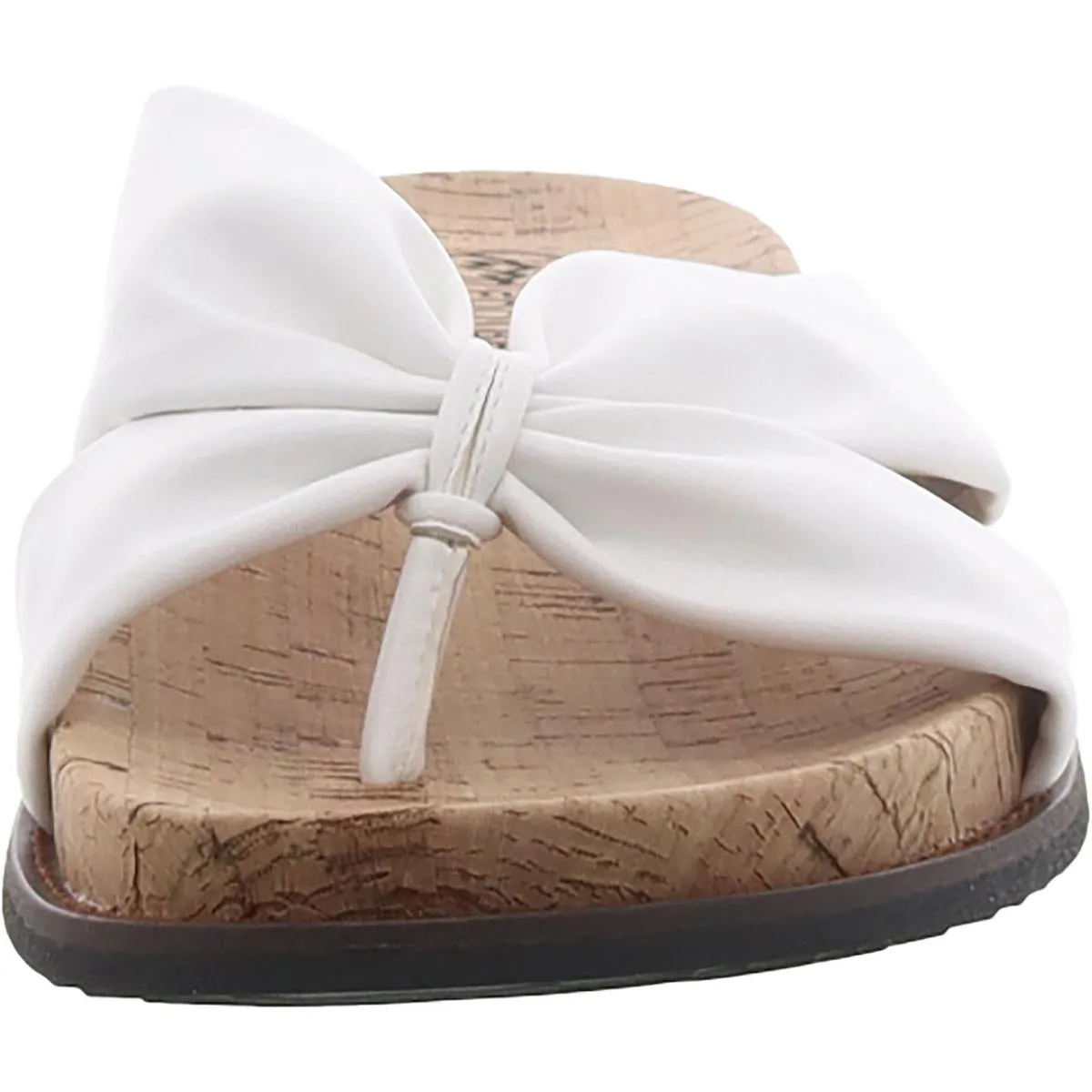 Malanga Womens Faux Leather Criss-Cross Slide Sandals
