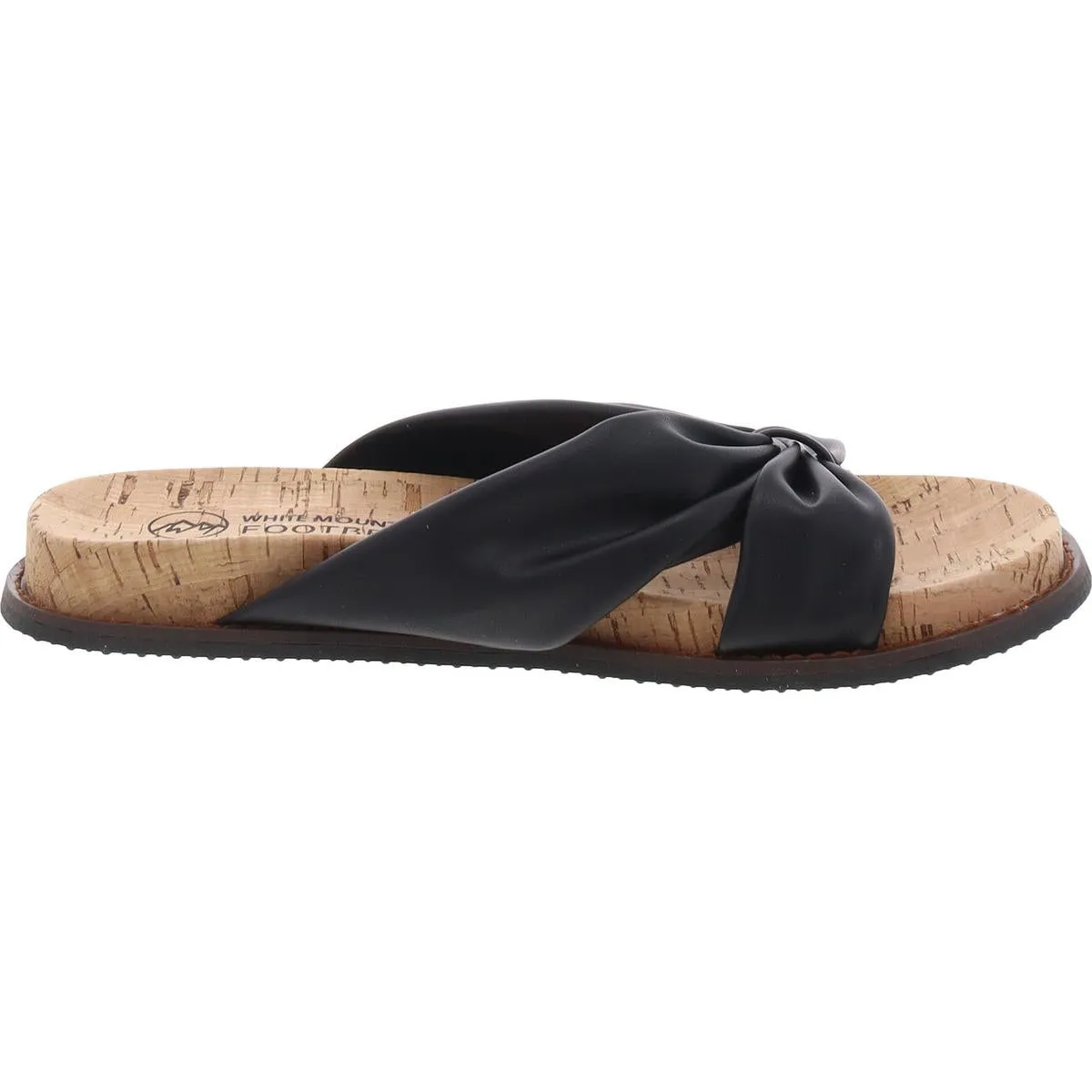 Malanga Womens Faux Leather Criss-Cross Slide Sandals