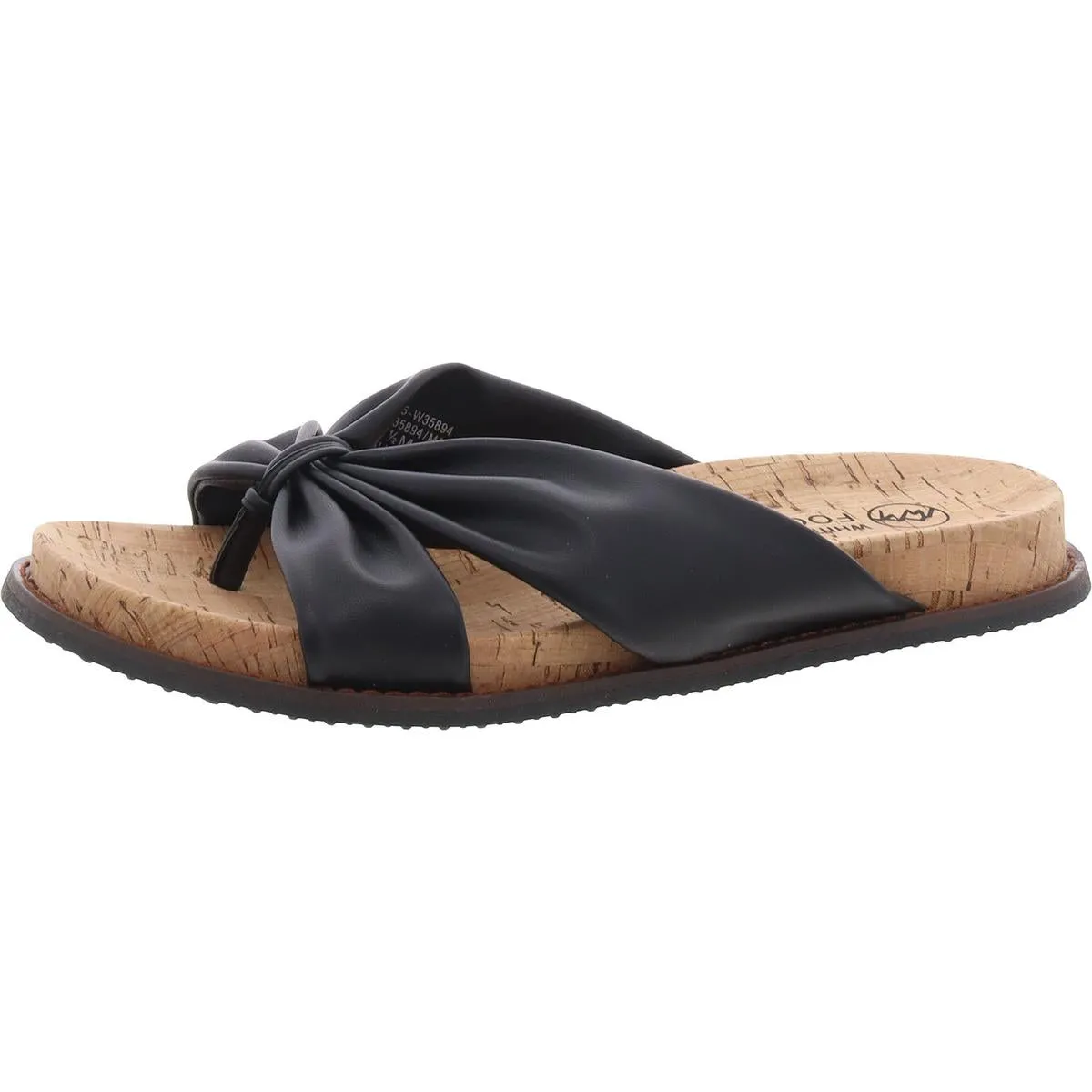 Malanga Womens Faux Leather Criss-Cross Slide Sandals