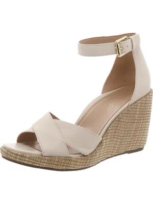 Marina Womens Leather Platform Wedge Sandals