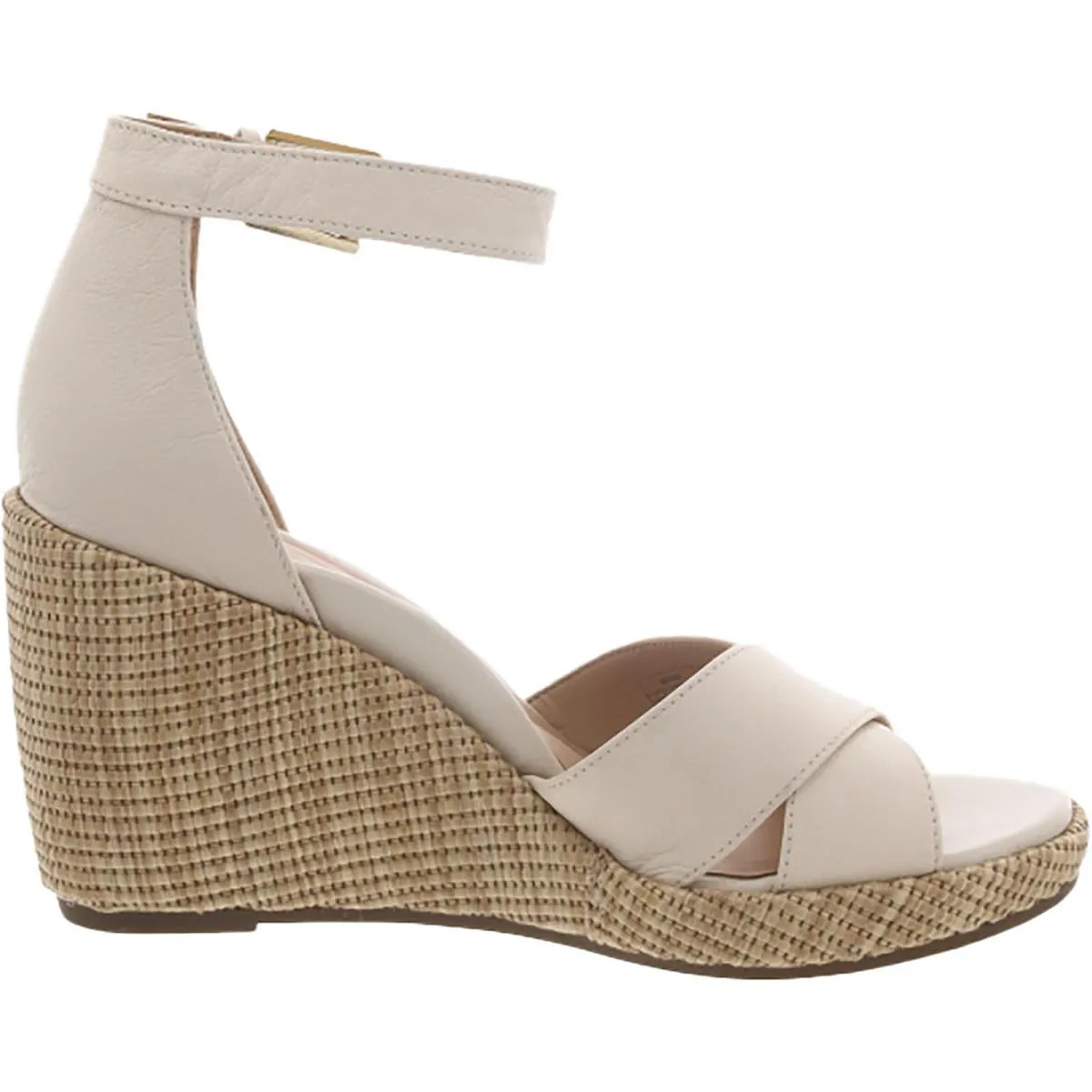 Marina Womens Leather Platform Wedge Sandals