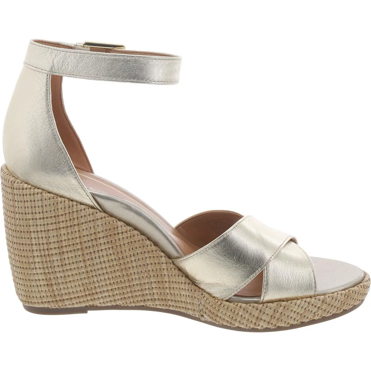 Marina Womens Leather Platform Wedge Sandals
