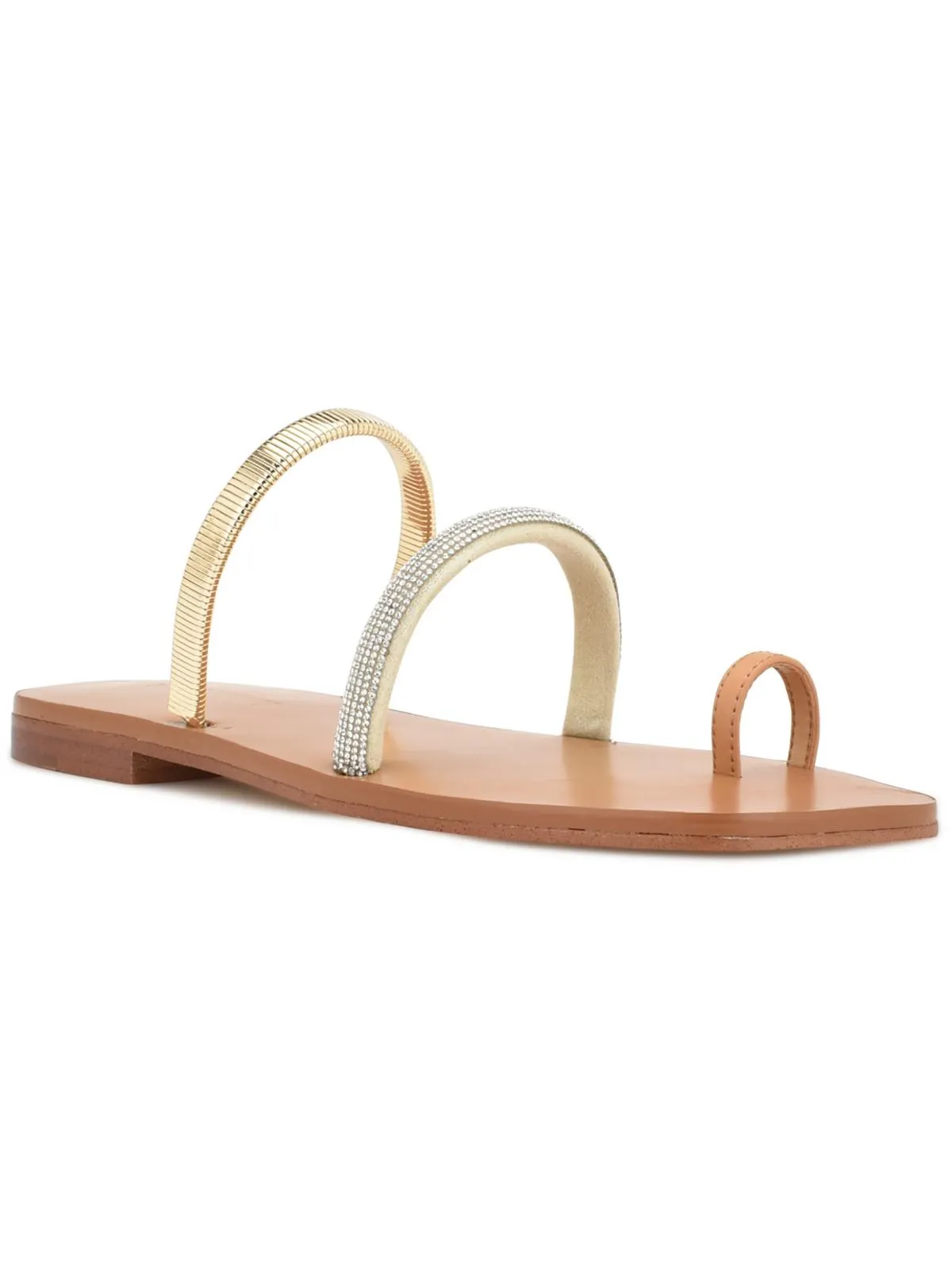 Mavis 5 Womens Embellished Manmade Slide Sandals
