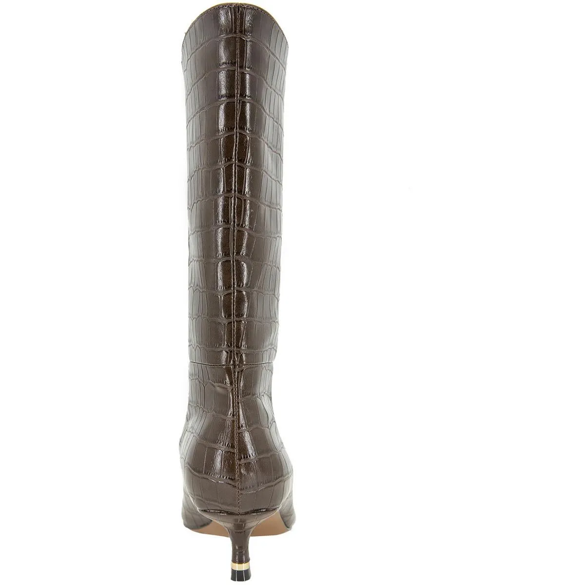 Meryl Womens Faux Leather Almond Toe Mid-Calf Boots