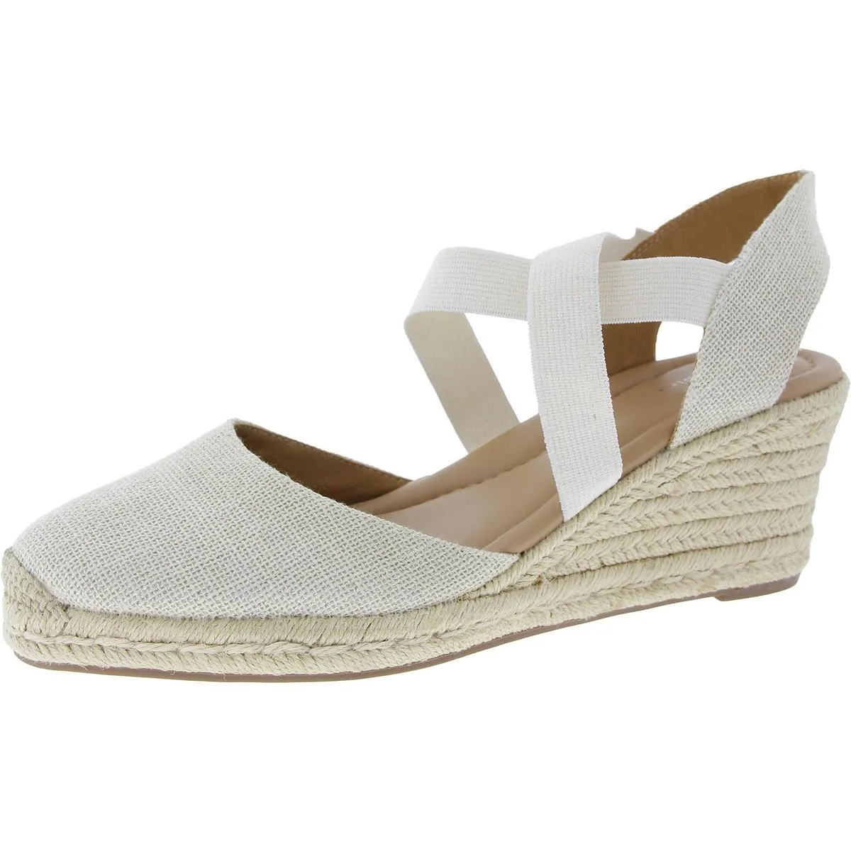 Meza 2 Womens Metallic Espadrilles Wedge Sandals