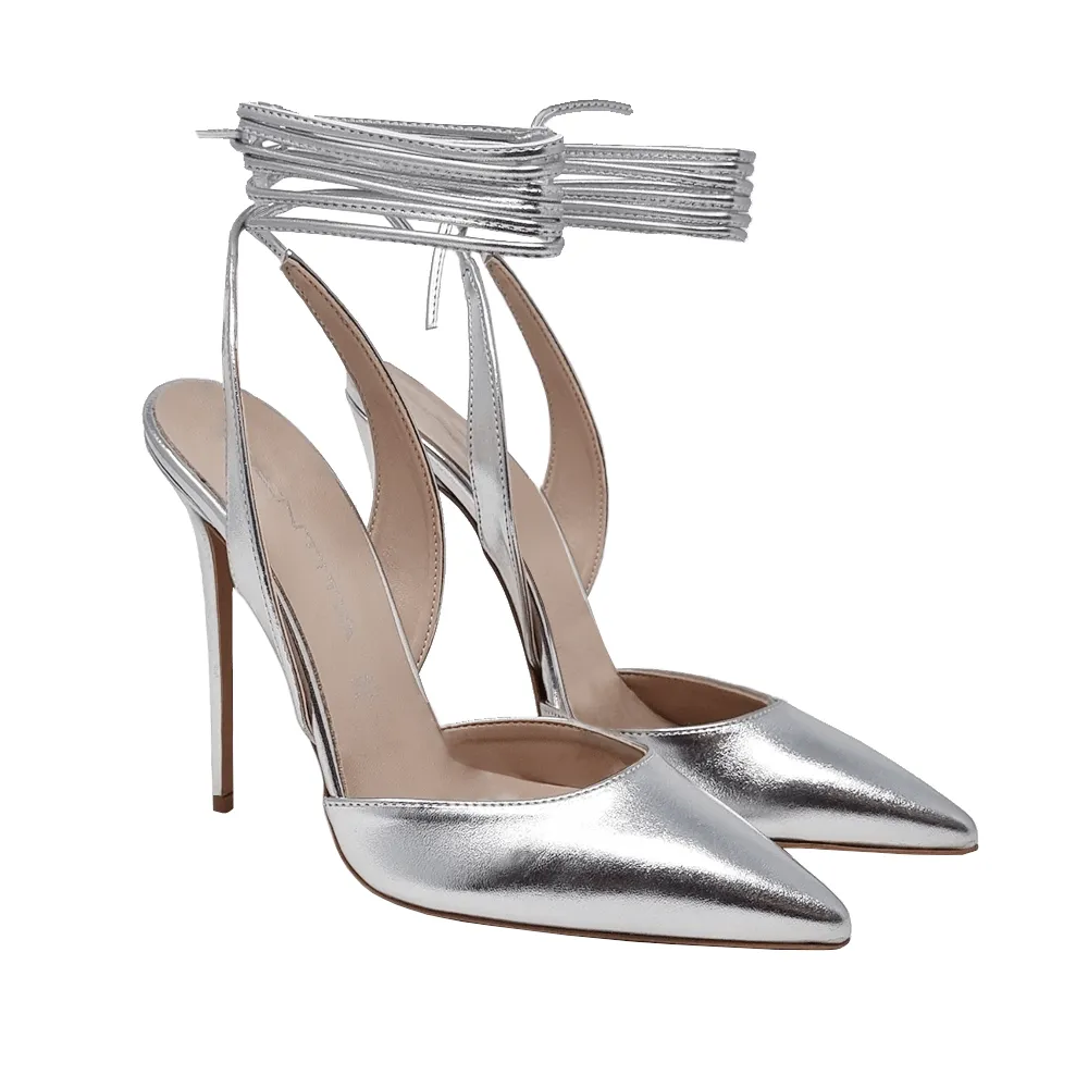 MICHELLE SILVER METALLIC LEATHER