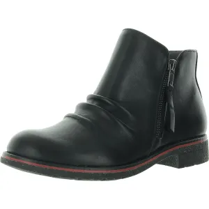 Mila Womens Zipper Leather Booties