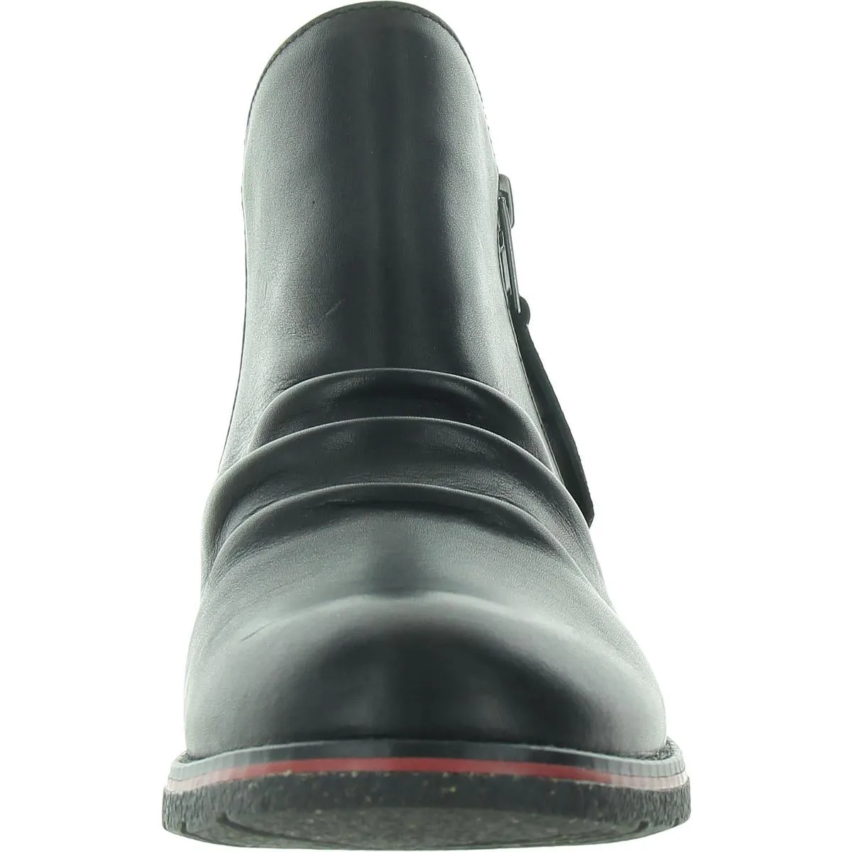 Mila Womens Zipper Leather Booties