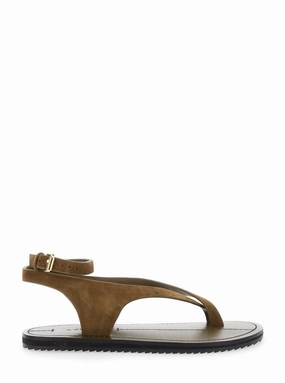 Millar' Brown Sandals With Criss-Crossed Straps