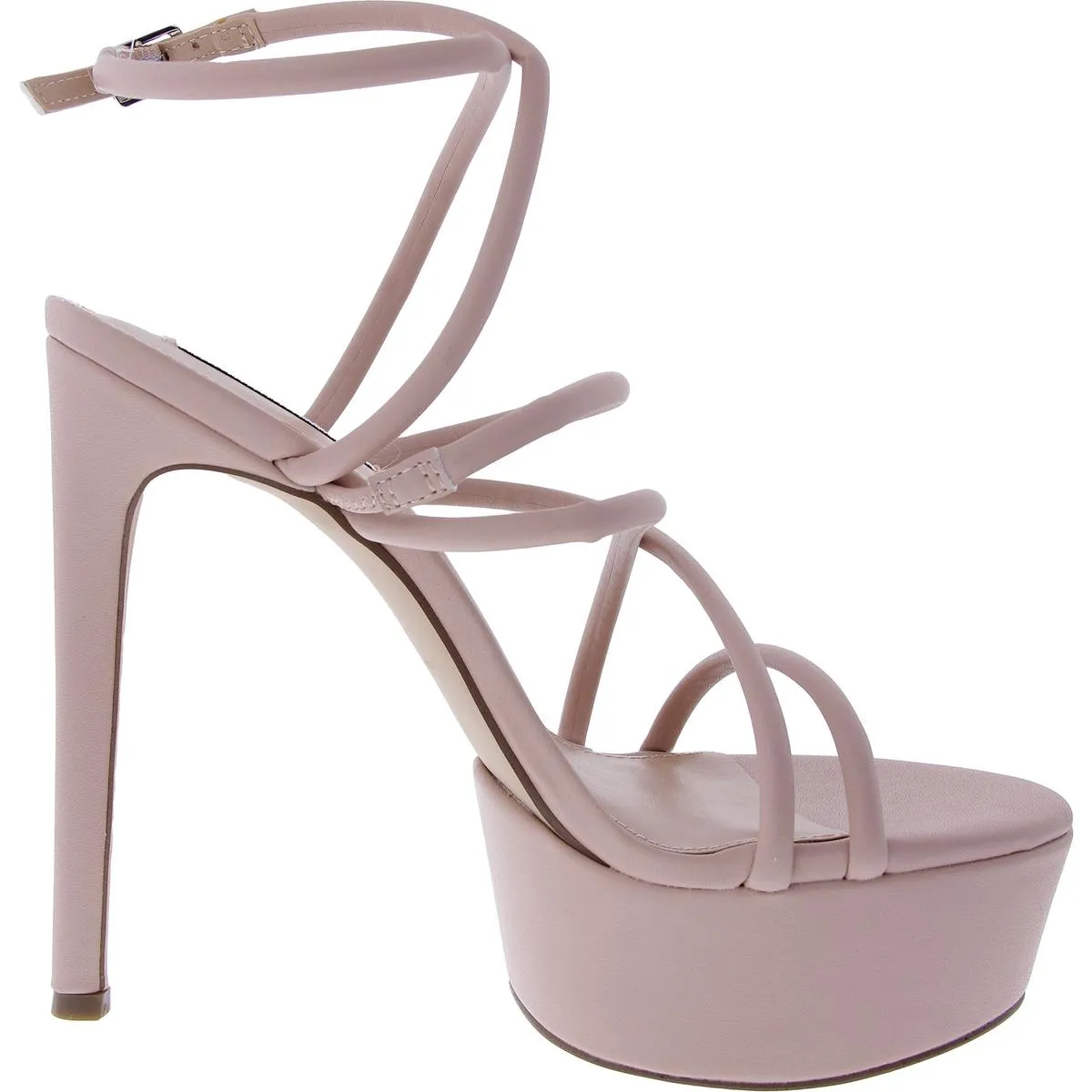 Missy Womens Adjustable Faux Leather Platform Sandals
