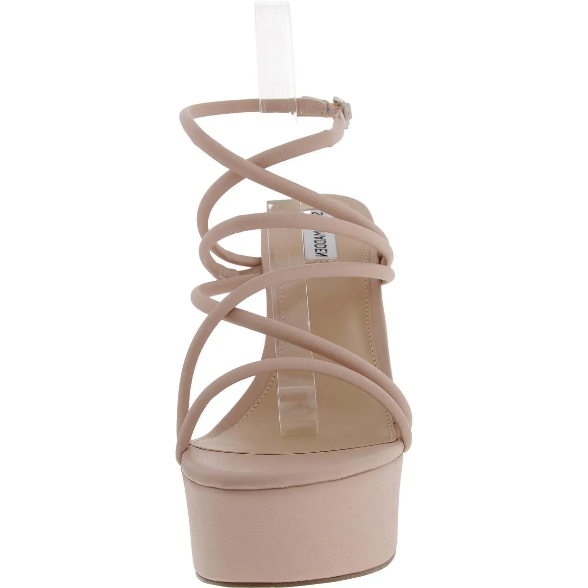 Missy Womens Adjustable Faux Leather Platform Sandals