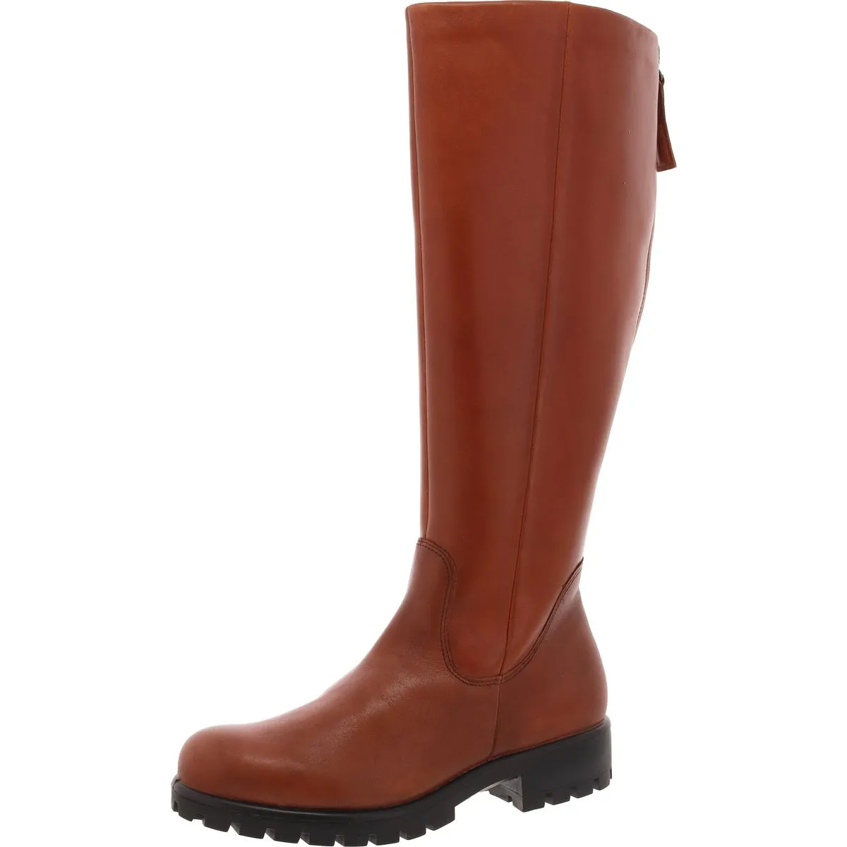 Modtray Womens Cushioned Footbed Leather Knee-High Boots
