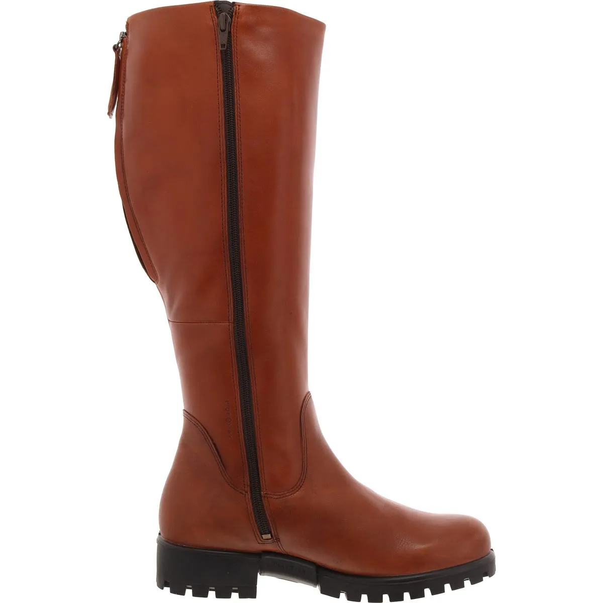 Modtray Womens Cushioned Footbed Leather Knee-High Boots