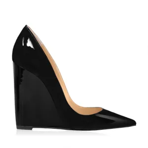 MONICA BLACK PATENT 100mm