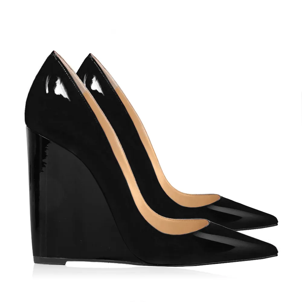 MONICA BLACK PATENT 100mm