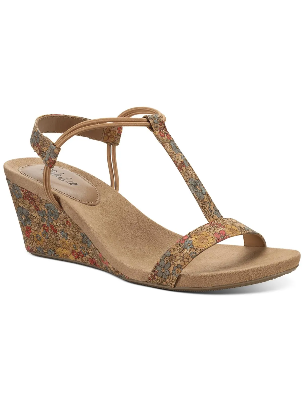 Mulan Womens Stretch Metallic Wedges