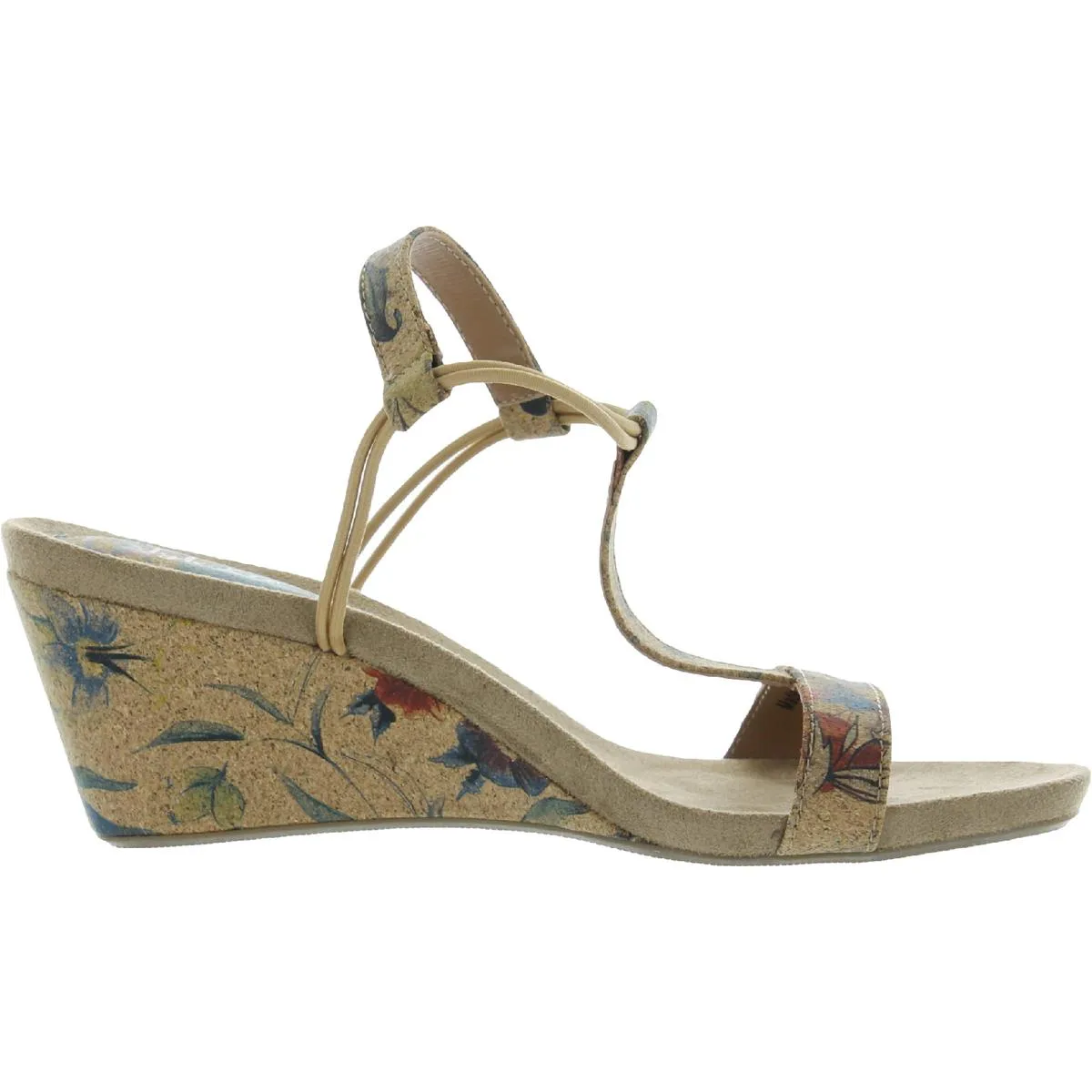 Mulan Womens Stretch Metallic Wedges