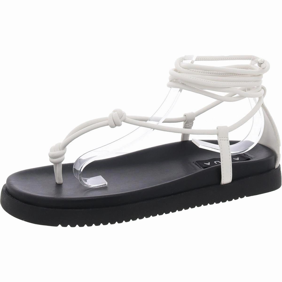 MUSE Womens Strappy Faux Leather Strappy Sandals