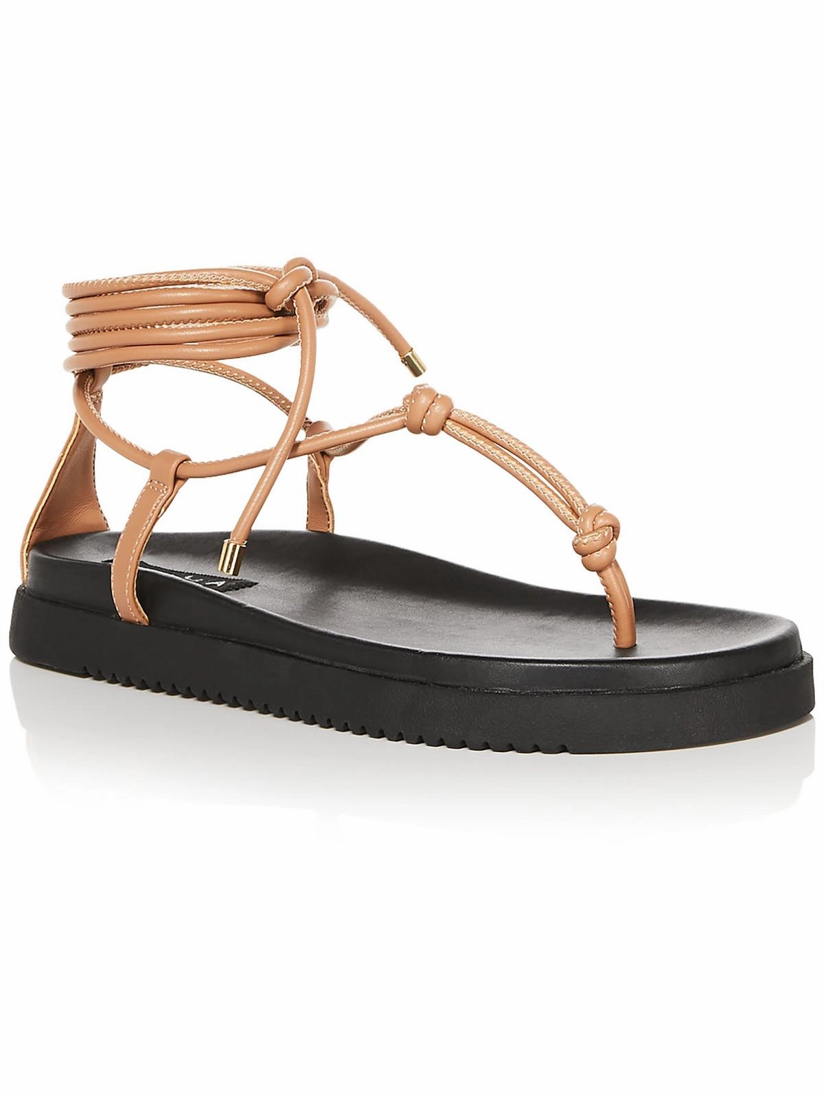 MUSE Womens Strappy Faux Leather Strappy Sandals