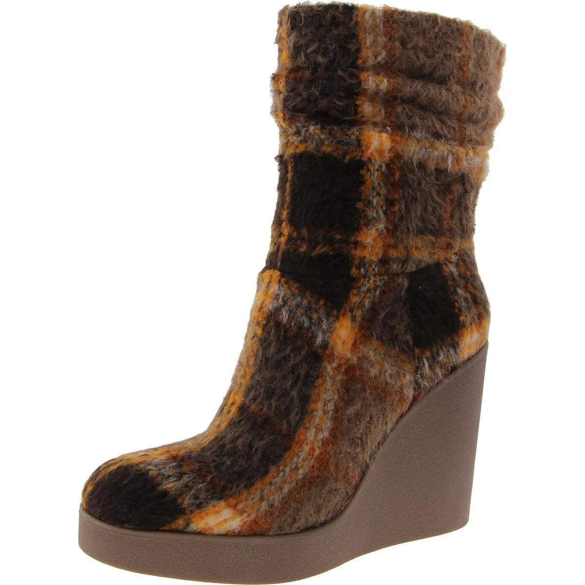 Mynette Womens Suede Pull On Mid-Calf Boots