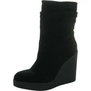 Mynette Womens Suede Pull On Mid-Calf Boots