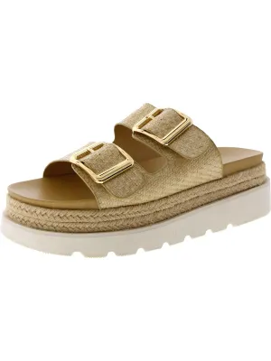 Mythicall Womens Woven Buckle Platform Sandals