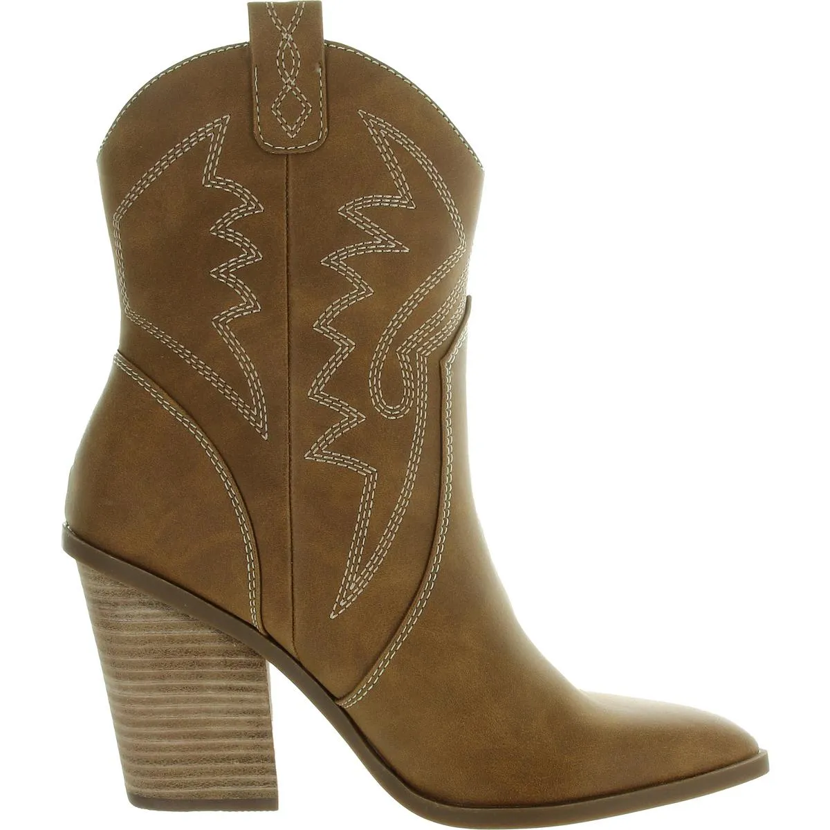 Nakeeta Womens Faux Leather Embroidered Cowboy, Western Boots