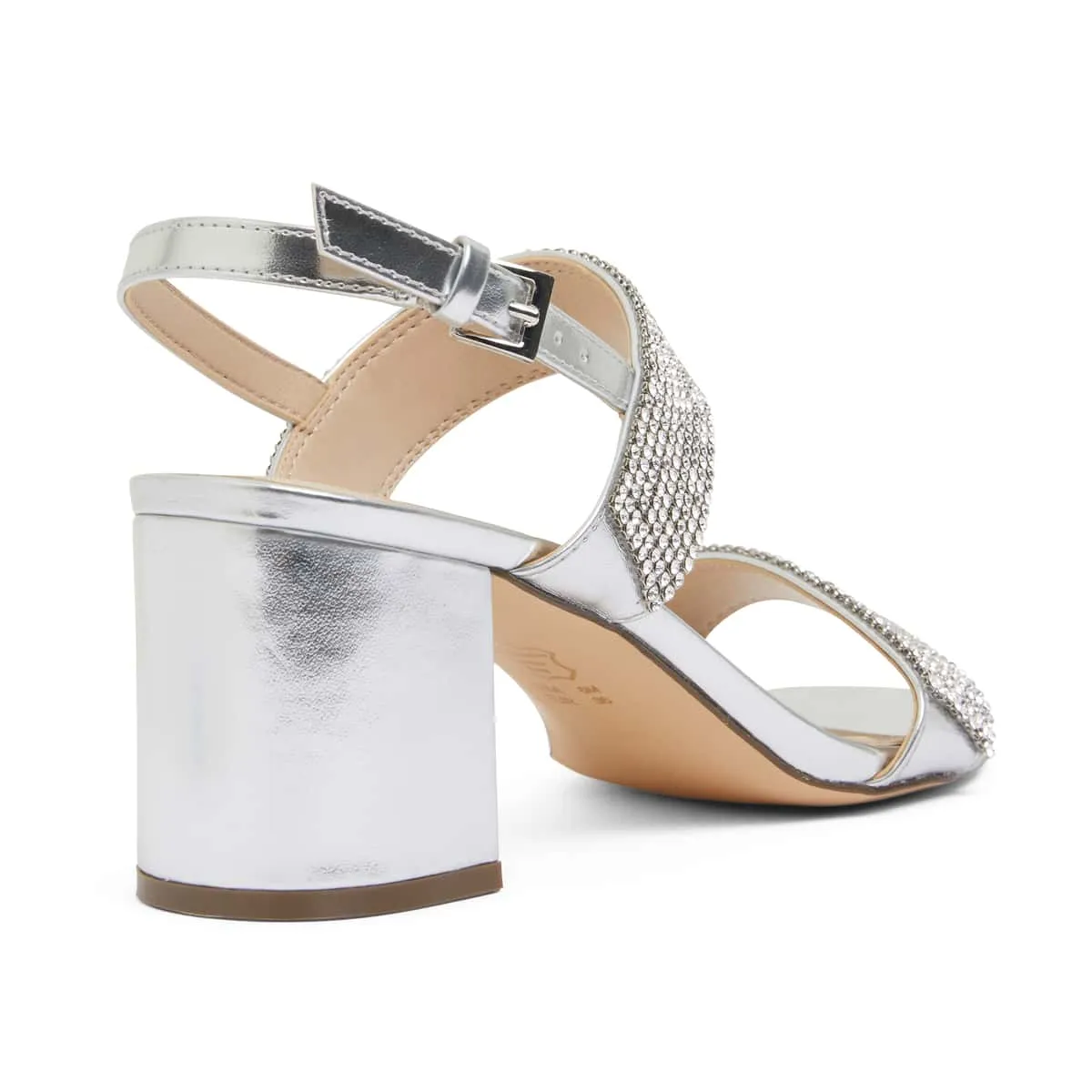 Naomi Heel in Silver Sparkle