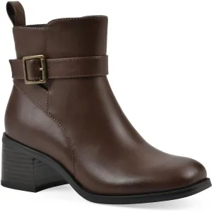 Narrows Womens Buckle Man Made Booties