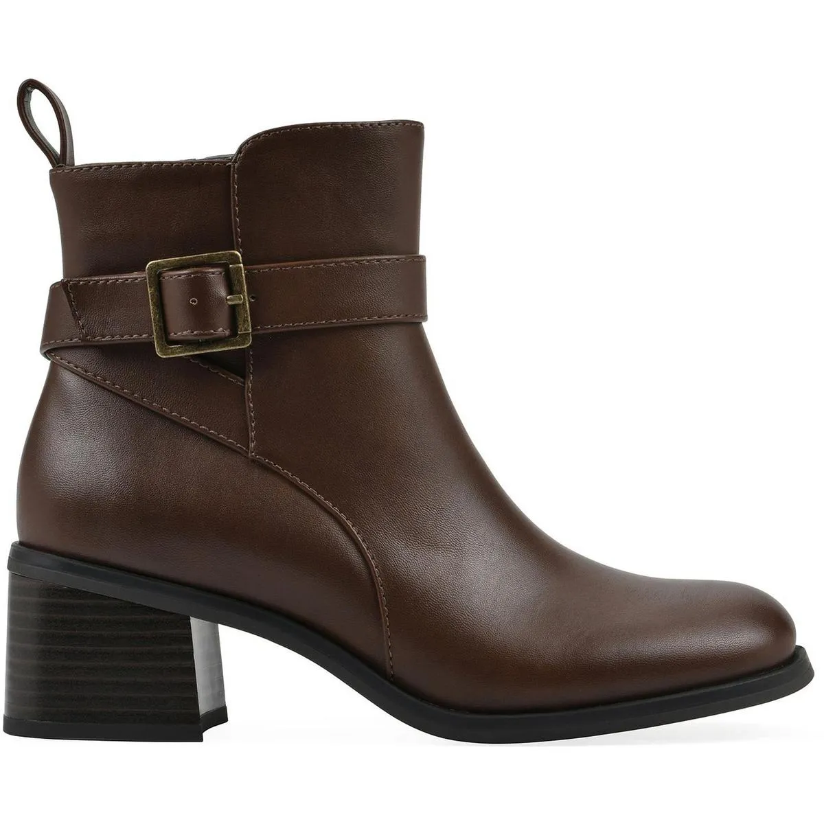 Narrows Womens Buckle Man Made Booties