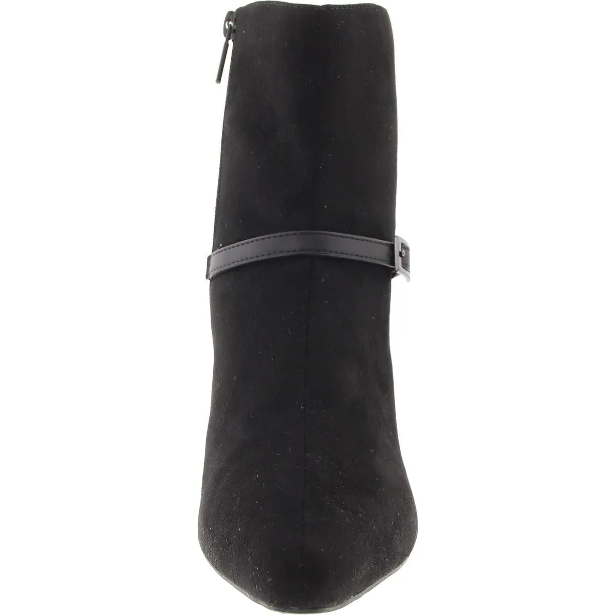Natalie Womens Zipper Faux Suede Booties