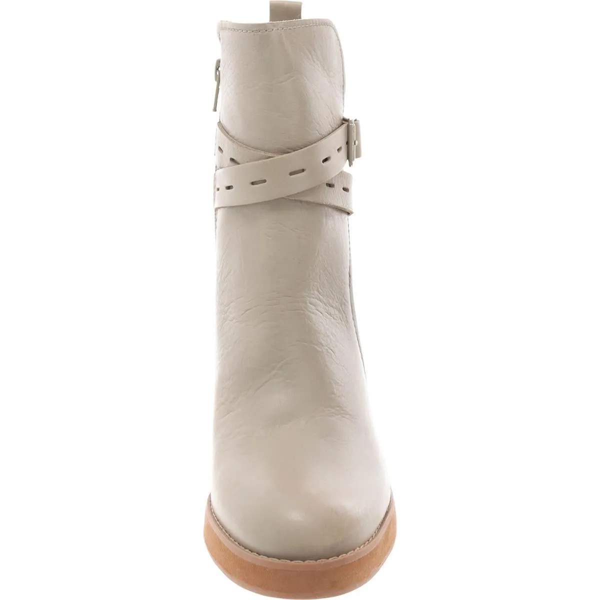 Natesa Womens Zipper Leather Mid-Calf Boots