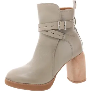 Natesa Womens Zipper Leather Mid-Calf Boots