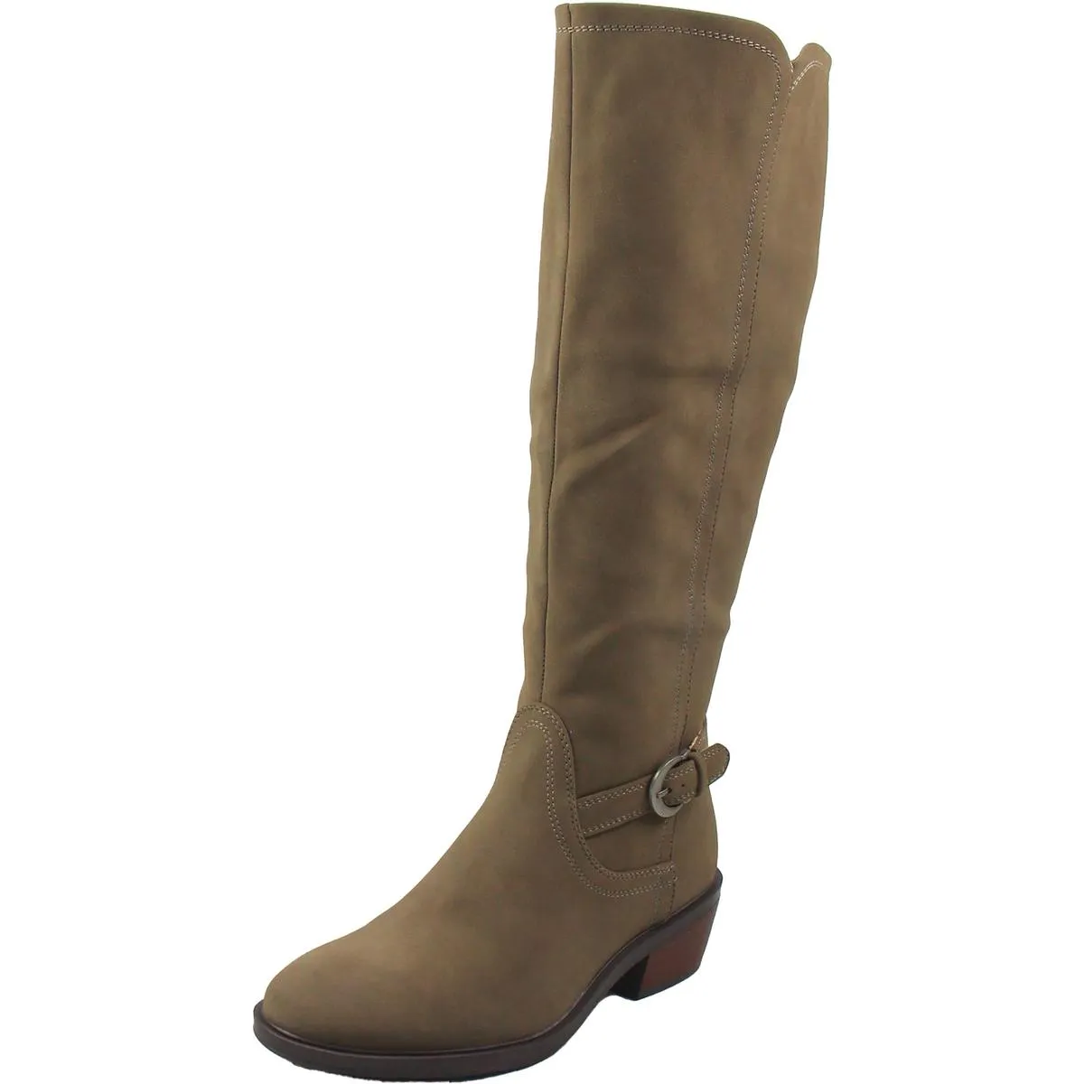NENA Womens Solid Faux Leather Knee-High Boots