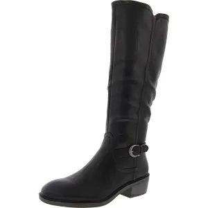 NENA Womens Solid Faux Leather Knee-High Boots