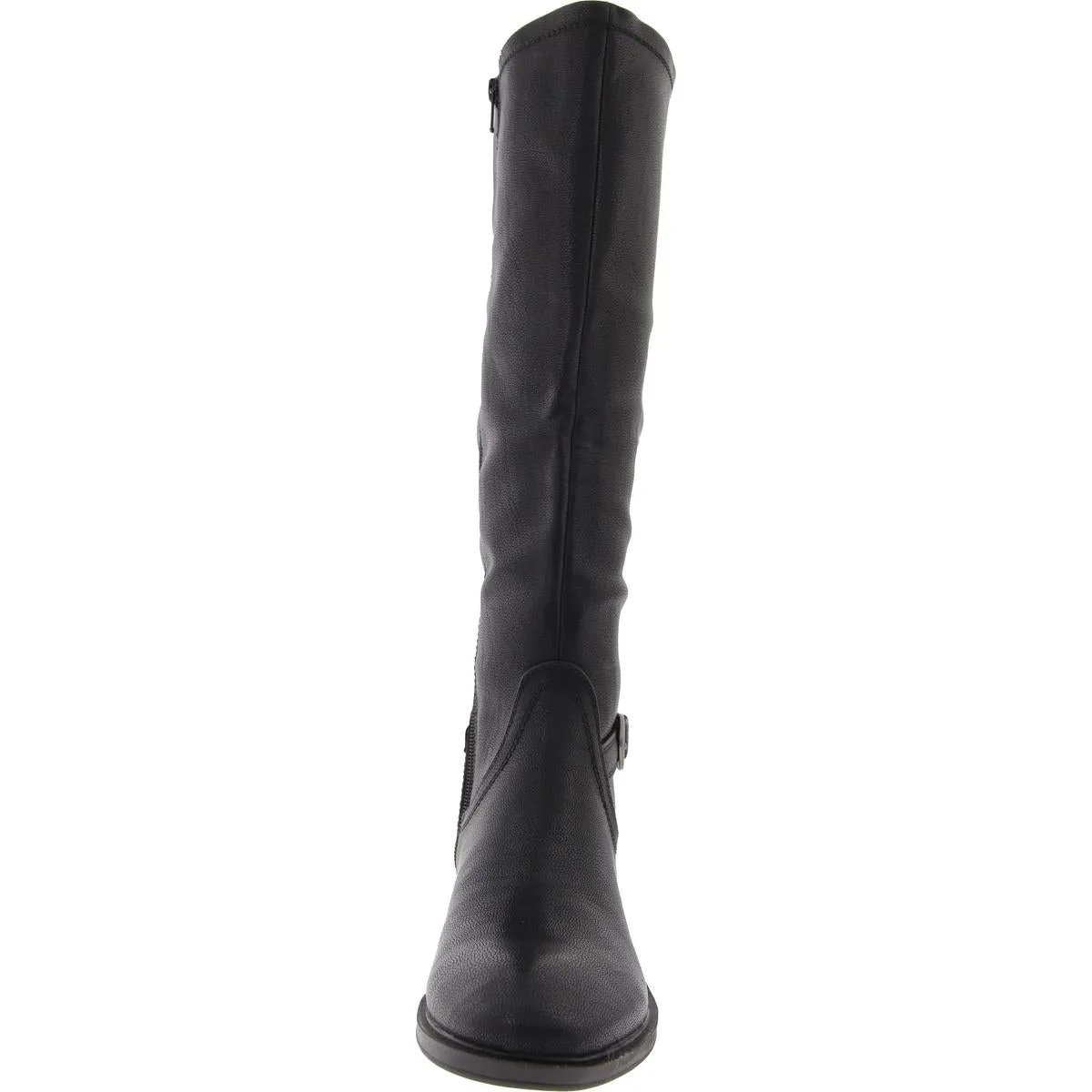 NENA Womens Solid Faux Leather Knee-High Boots