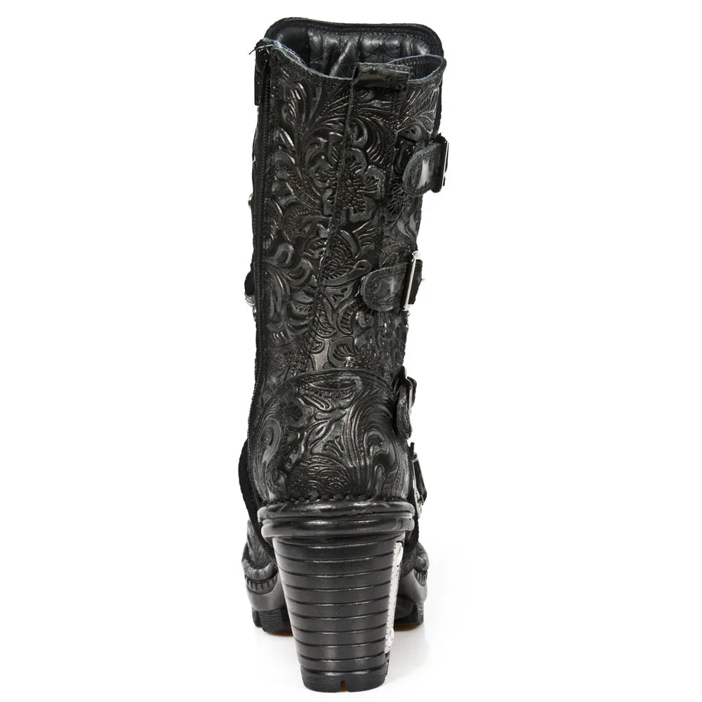NEOTR005-S25 Floral Leather Boots