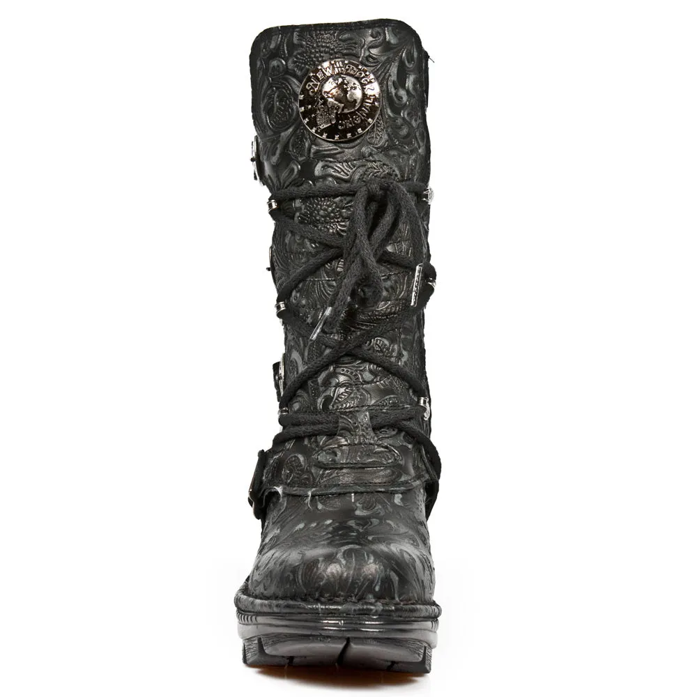 NEOTR005-S25 Floral Leather Boots