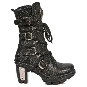 NEOTR005-S25 Floral Leather Boots