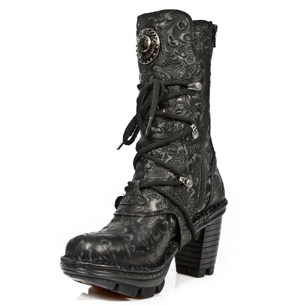 NEOTR005-S25 Floral Leather Boots