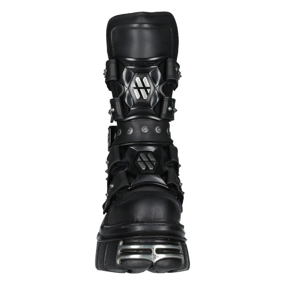 New Rock Goth Platform Leather Boots-M-MET422-S1