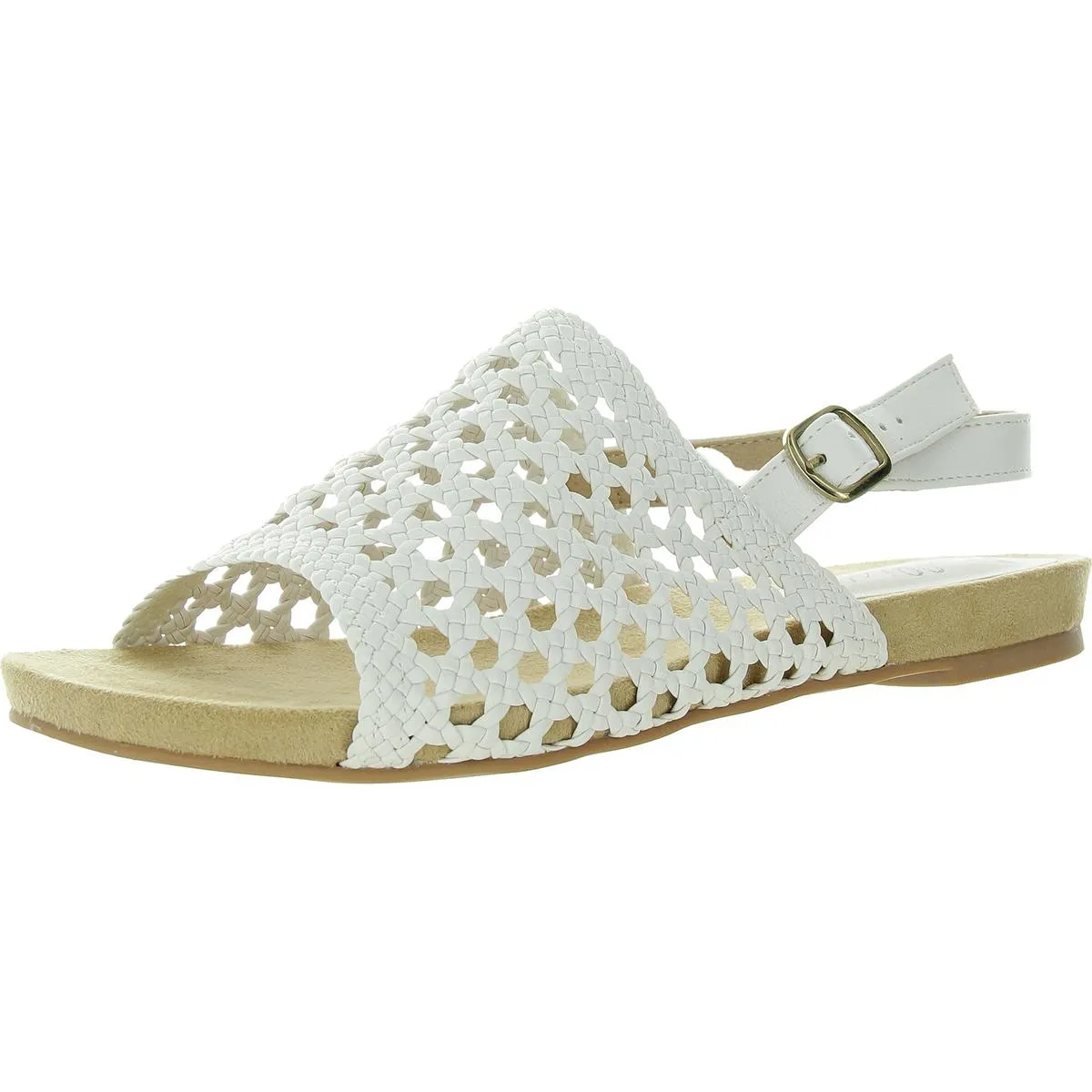 Newable Womens Woven Slip On Slingback Sandals