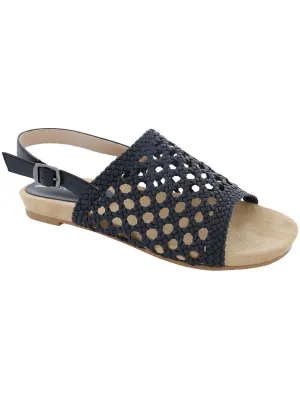 Newable Womens Woven Slip On Slingback Sandals
