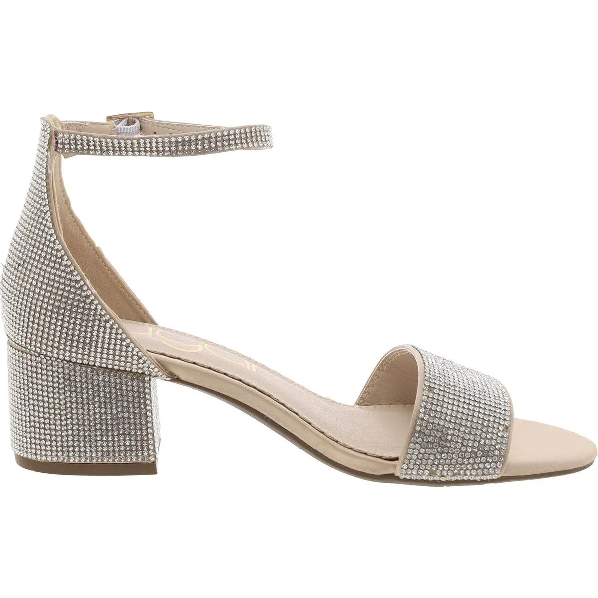 Noelle 5 Womens Satin Block Heel Ankle Strap