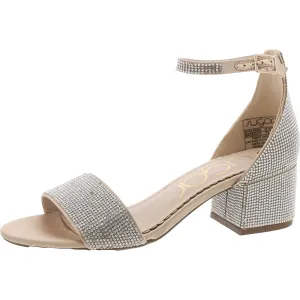 Noelle 5 Womens Satin Block Heel Ankle Strap